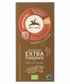 Alce Nero BIO 80% étcsokoládé kakaóbab-darabokkal 100g