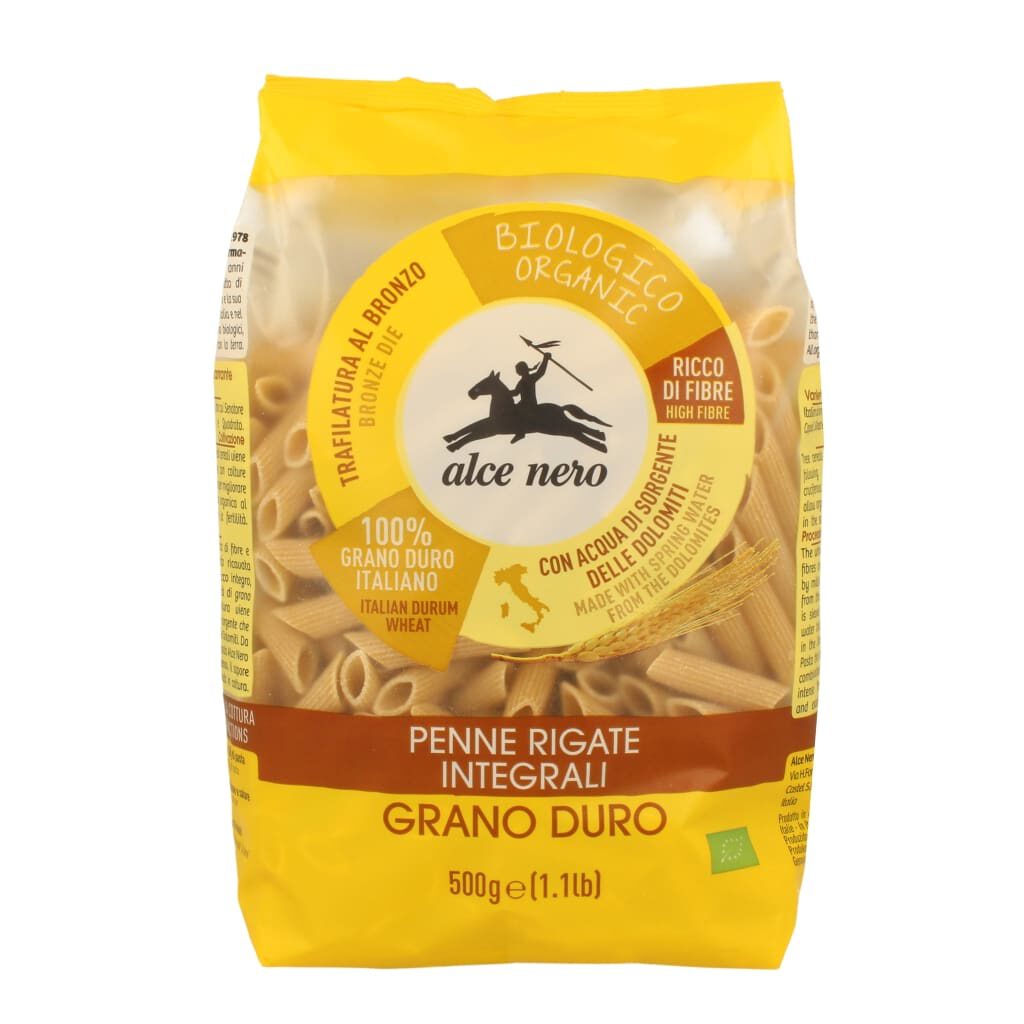 Alce Nero BIO Teljes kiőrlésű penne 500g