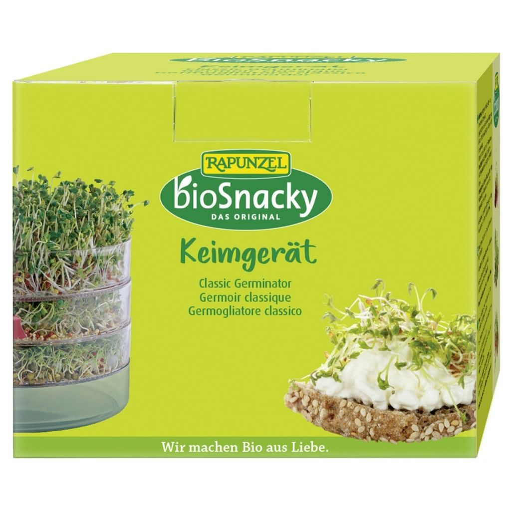 Rapunzel bioSnacky Csíráztató 3-szintes (fedél,szifon,vízfelf.) környezetbarát