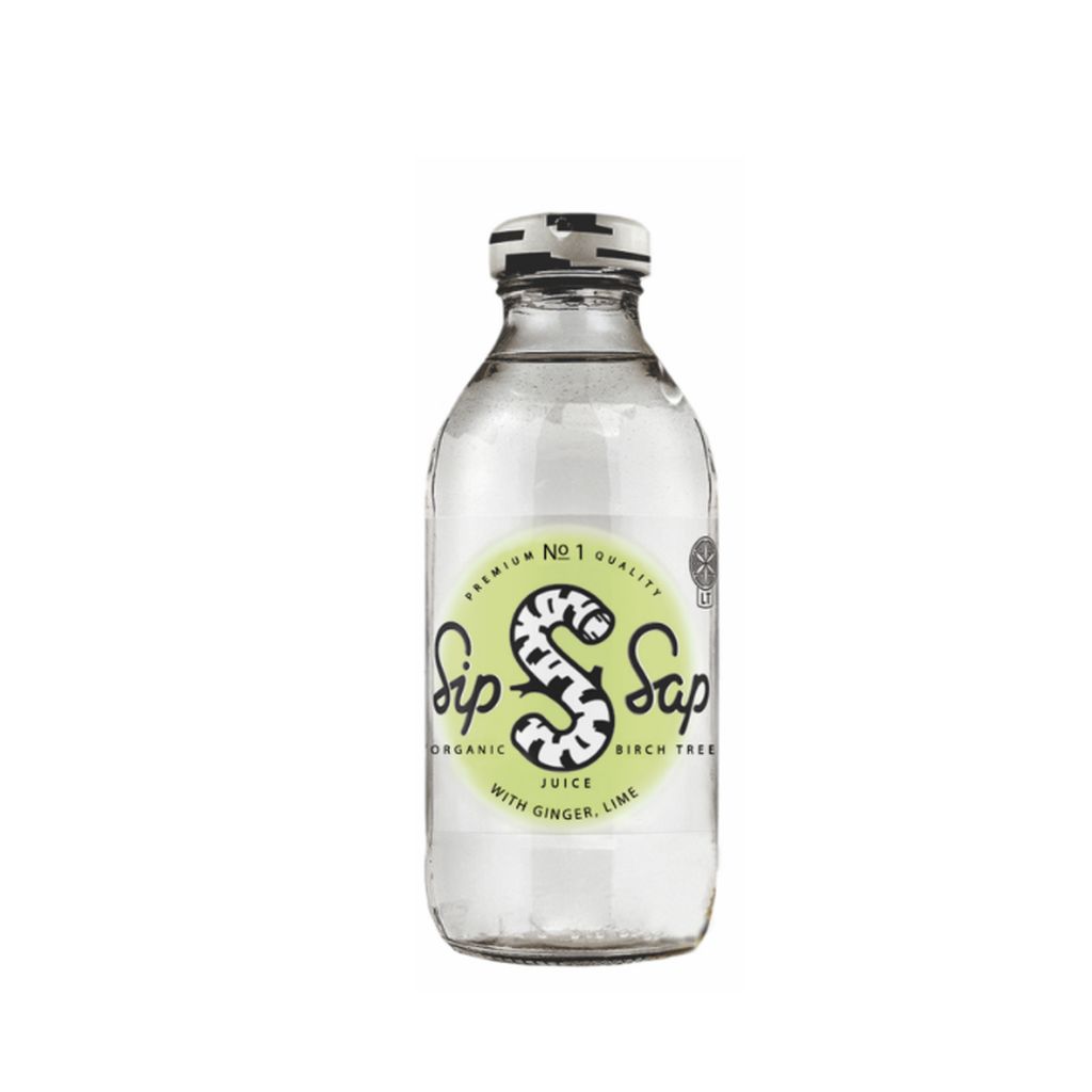 SipSap BIO Nyírfavíz gyömbér és lime 330ml