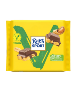 Ritter Sport Vegán Pörkölt földimogyorós csokoládé táblás csokoládé
