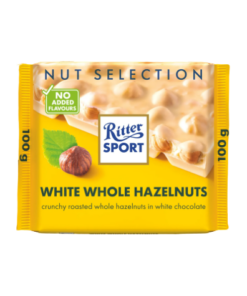 Ritter Sport Egészmogyorós fehér táblás csokoládé