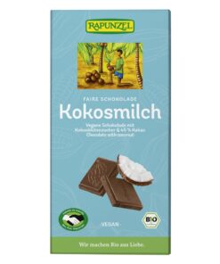Rapunzel Kókusztejes csokoládé kókuszvirág cukorral, vegán BIO 80g